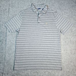 FootJoy FJ Mens Tidewater GC Grey Black Stripe Outdoors Golf Polo Size Medium